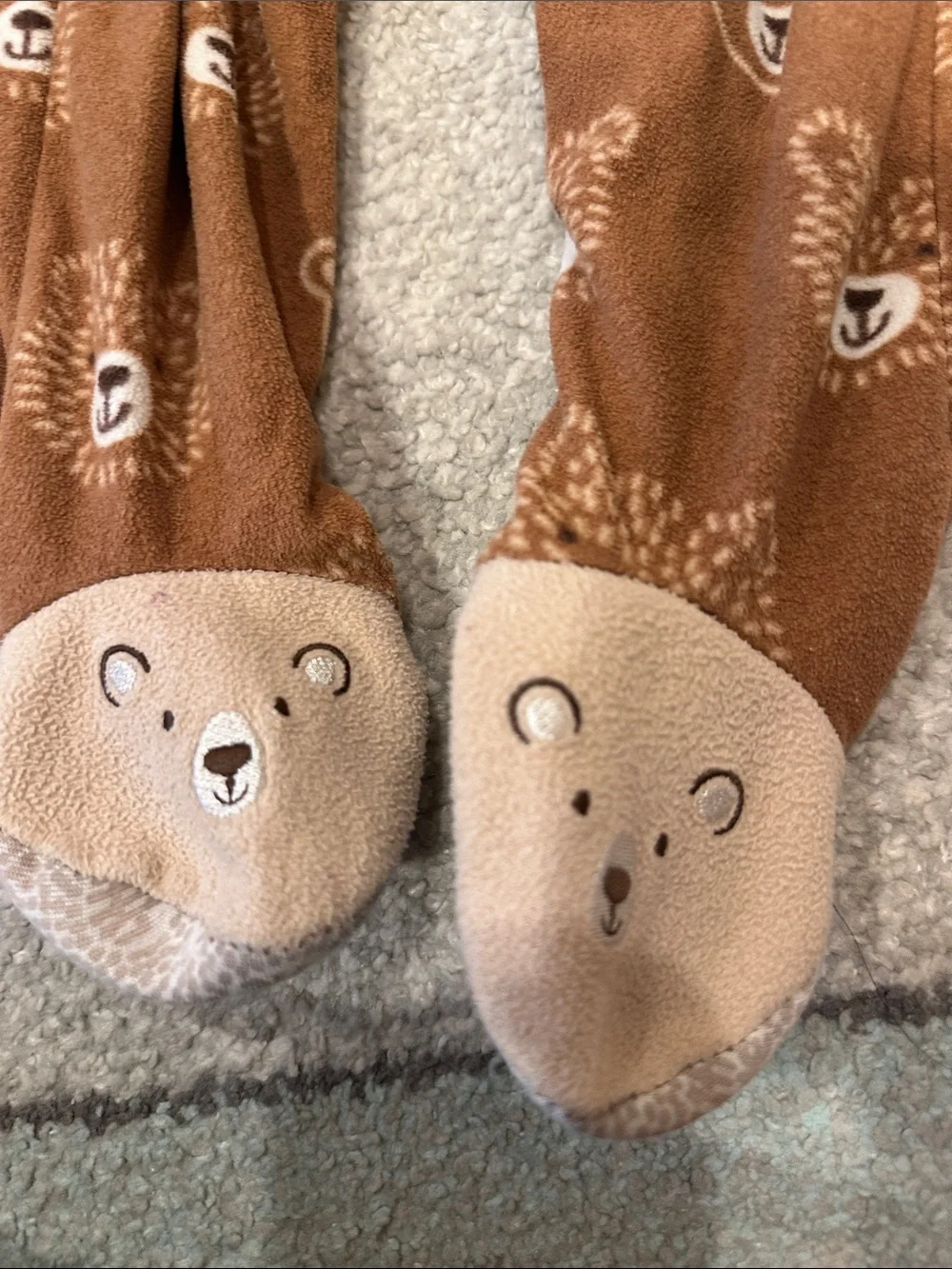 Baby boy fleece footie
